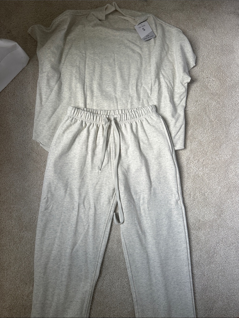 Light Gray Cozy Loungewear Set - Top & Joggers